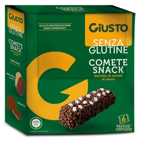 Giusto senza glutine comete snack 6 confezioni da 20 g