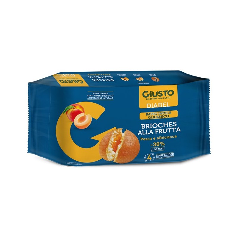 Giusto diabel brioche frutta 4 pezzi da 45 g