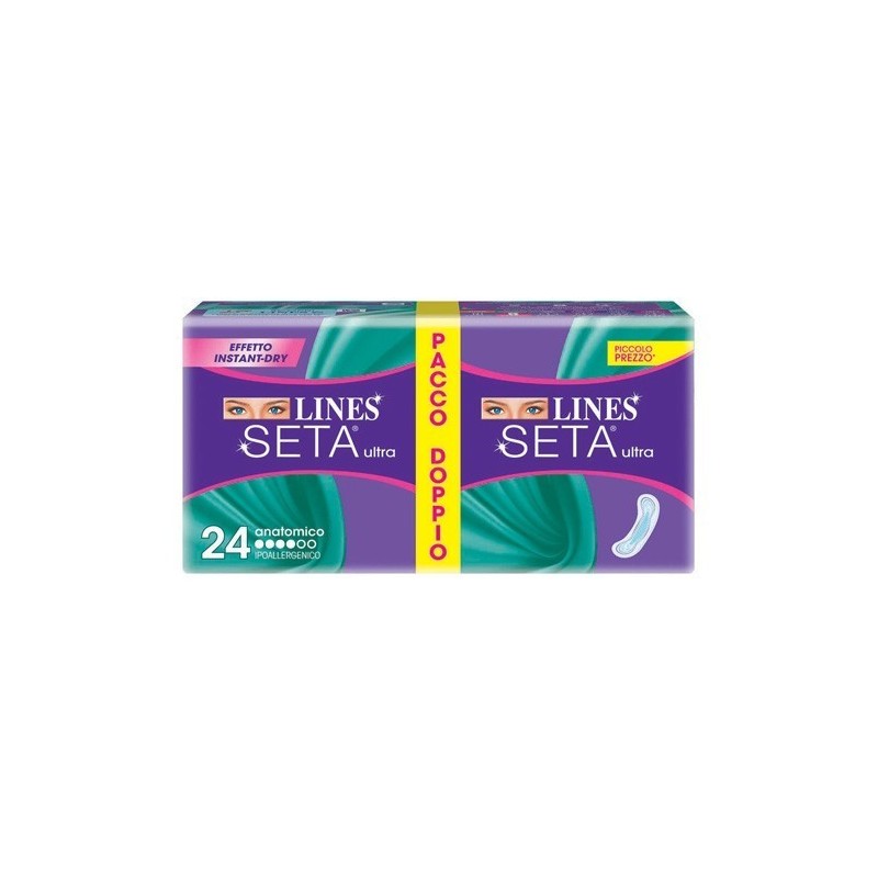 Lines seta ultra assorbenti anatomico vp dwct 24 pezzi