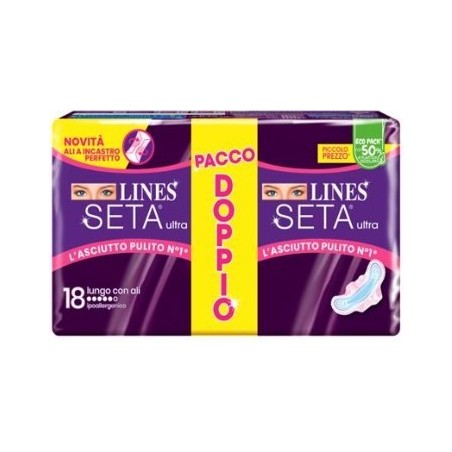 Lines seta ultra assorbenti lungo vp dwct 18 pezzi