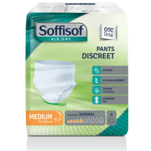 Pannolone soffisof air dry pants discreet medium 8 pezzi