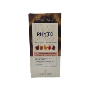 Color kit 8,3 biondo chiaro dorato latte rivelatore 50 ml +crema colorante 50 ml + maschera protettiva colore 12 ml + guanti Color kit 8,3 biondo chiaro dorato latte rivelatore 50 ml +crema colorante 50 ml + maschera protettiva colore 12 ml + guanti