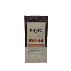 Color kit 6 biondo scuro latte rivelatore 50 ml + crema colorante 50 ml + maschera protettiva colore 12 ml + guanti