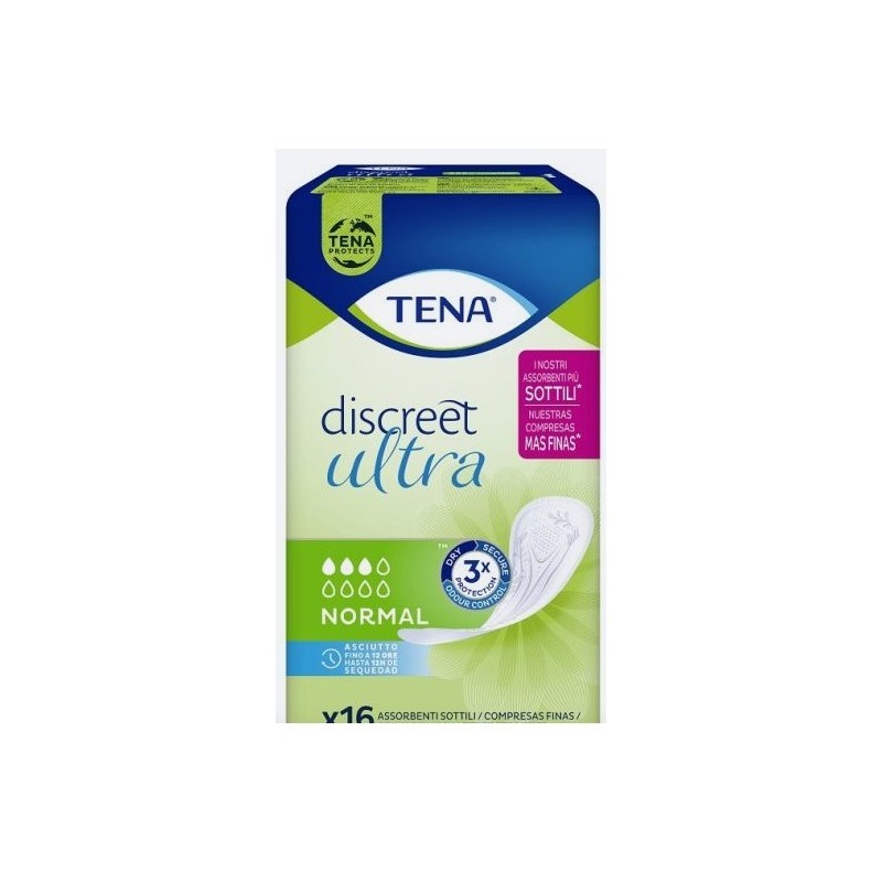 Pannolone sagomato tena discreet ultra normal 16 pezzi