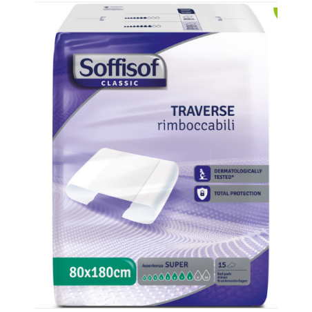 Traversa per incontinenza soffisof classic 8 gocce 80 x 18015 pezzi