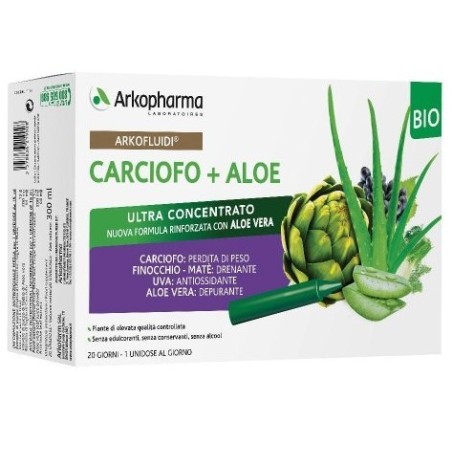 Arkofluidi carciofo+aloe vera 20 flaconcini 200 g