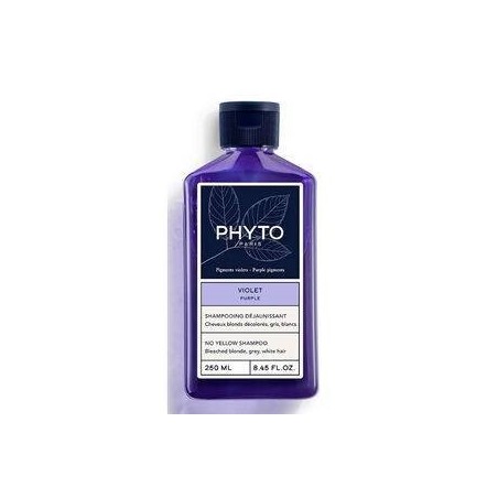 Phyto violet shampoo anti giallo per capelli biondi decolorati grigi bianchi 250 ml