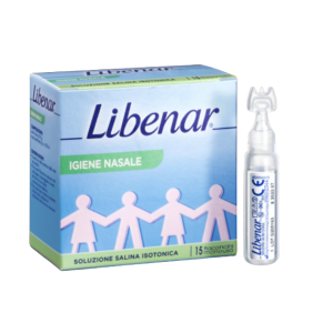 Soluzione salina isotonica 0,9% libenar per igiene nasale 25flaconcini monouso x 5 ml
