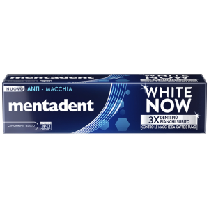 Mentadent dentifricio white now anti macchia 75 ml