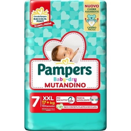 Pampers baby dry pannolino mutandina xxl small pack 13 pezzi