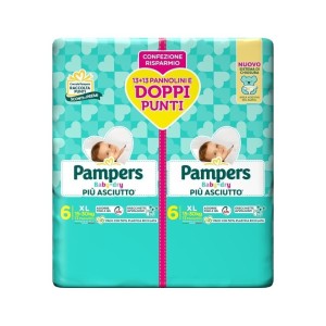 Pampers baby dry pannolino duo downcount xl 26 pezzi