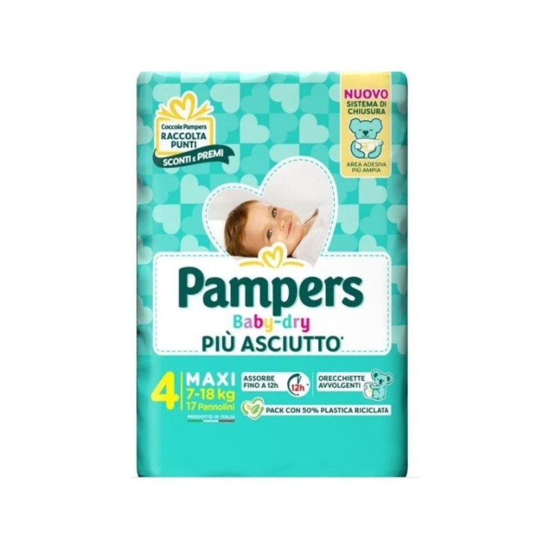 Pampers baby dry pannolino downcount maxi 17 pezzi Pampers baby dry pannolino downcount maxi 17 pezzi