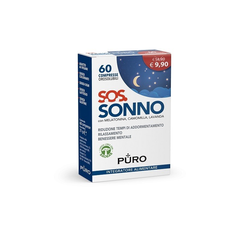 Puro sos sonno 60 compresse orosolubili