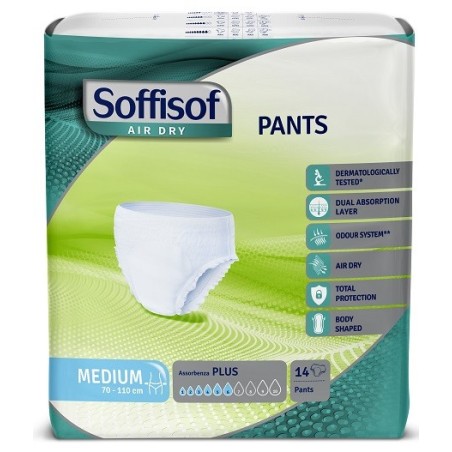 Pannolone soffisof air dry pants plus medium 14 pezzi
