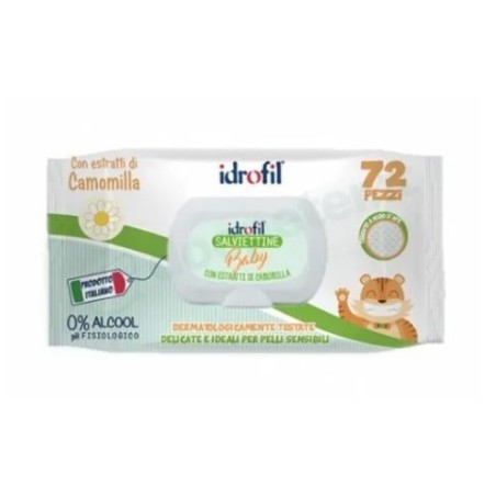 Dermacotone baby line salviettine camomilla 72 pezzi