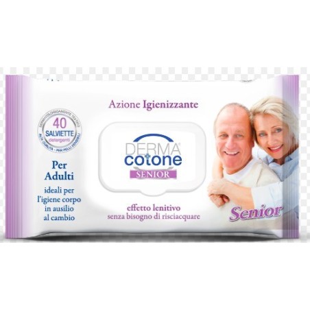 Dermacotone senior salviettine per adulti 40 pezzi