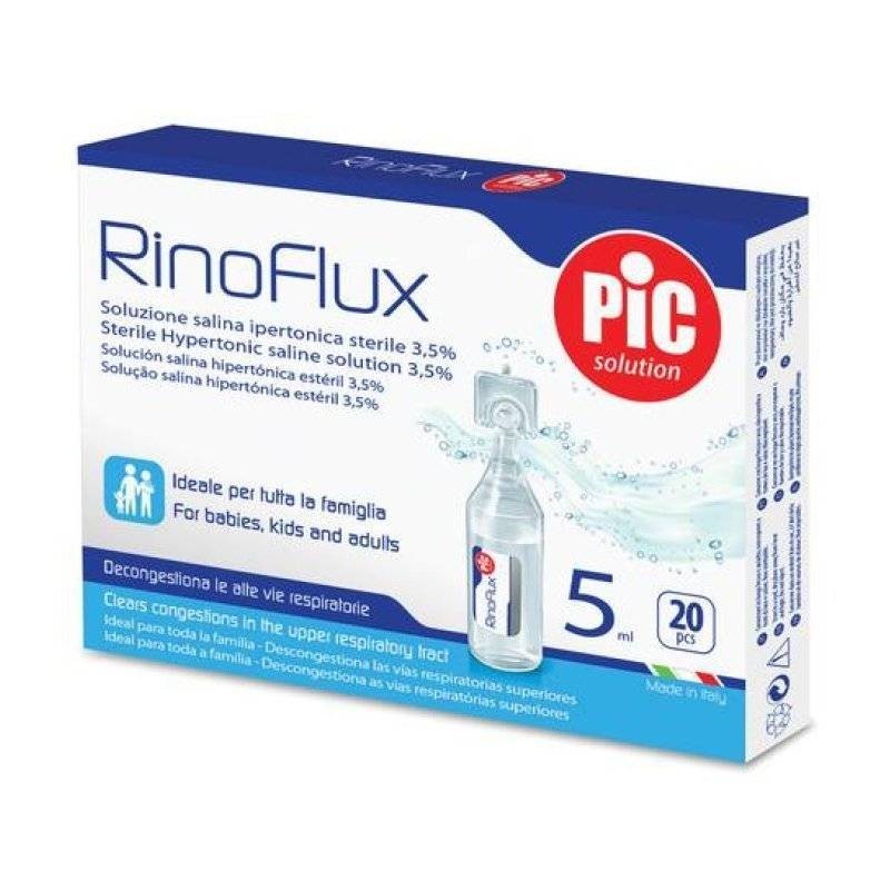 Rinoflux soluzione ipertonica nasale pic 20 fiale 5 ml