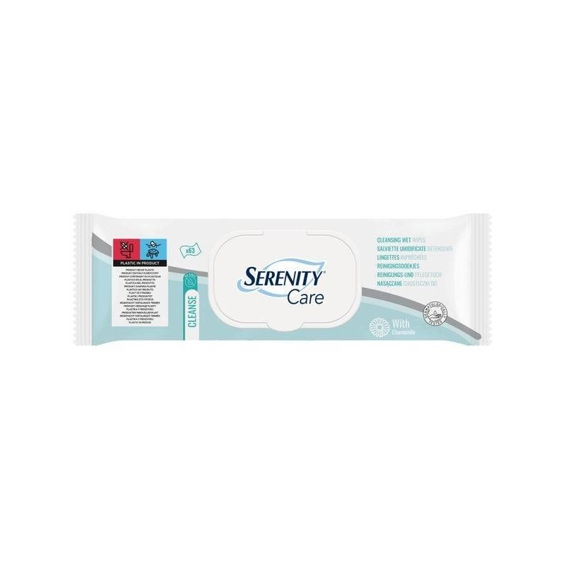 Serenity care salviette umidificate detergenti 63 pezzi