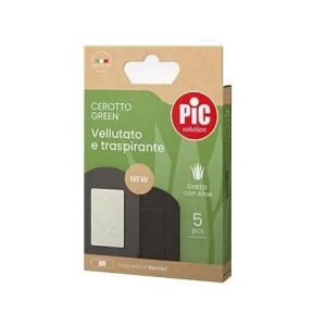 Cerotto pic green bambu' aloe sterile 10x15 cm 5 pezzi