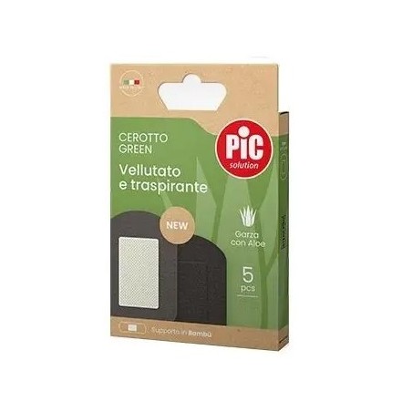 Cerotto pic green bambu' aloe sterile 10x15 cm 5 pezzi