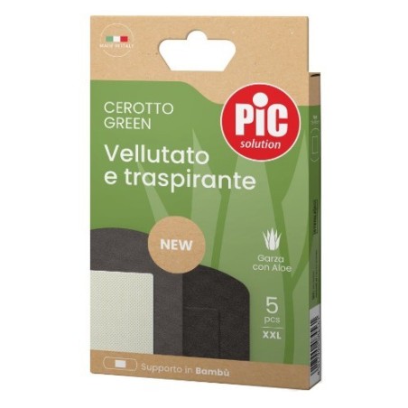 Cerotto pic green bambu' aloe sterile 7,5x10 cm 5 pezzi