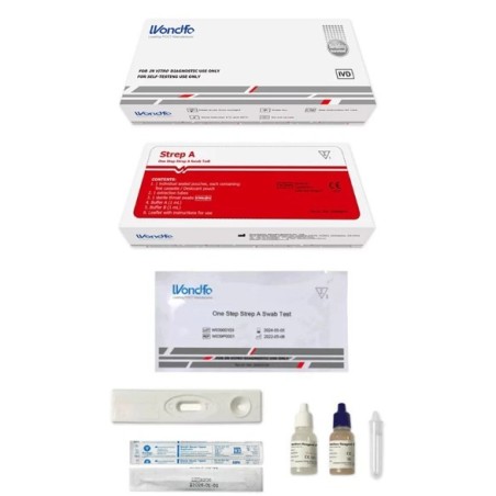 Test one step strep a determinazione qualitativa antigeni streptococco a in tampone faringeo autodiagnostico wondfo