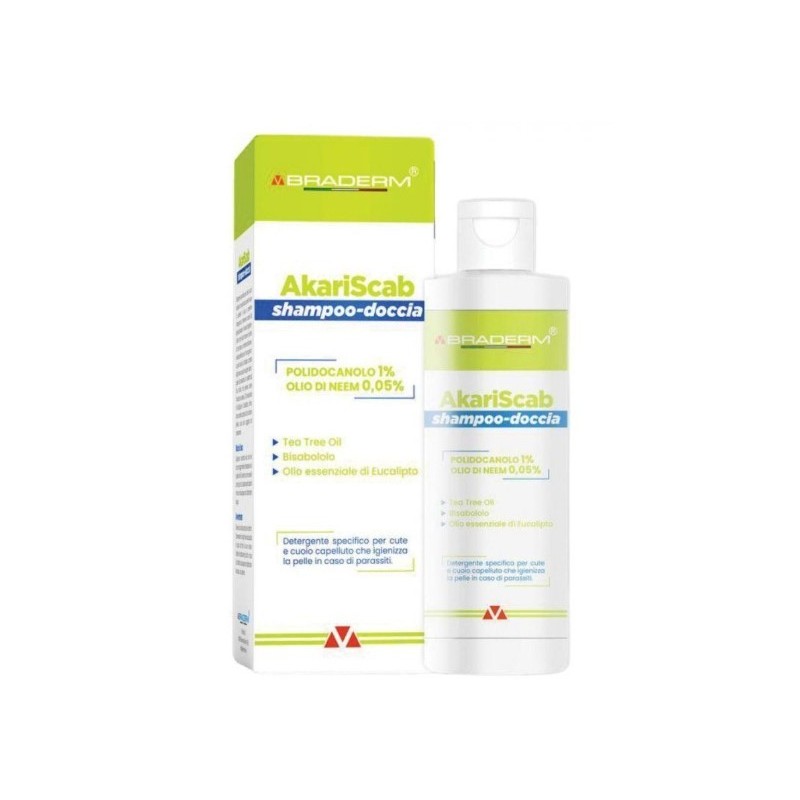 Akariscab shampoo doccia 150 ml braderm