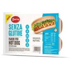 Doria panini per hot dog hb 2 pezzi da 75 g