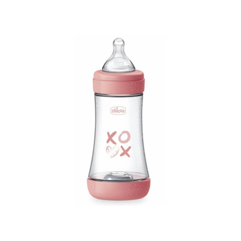 Chicco biberon p5 240ml med silicone girl