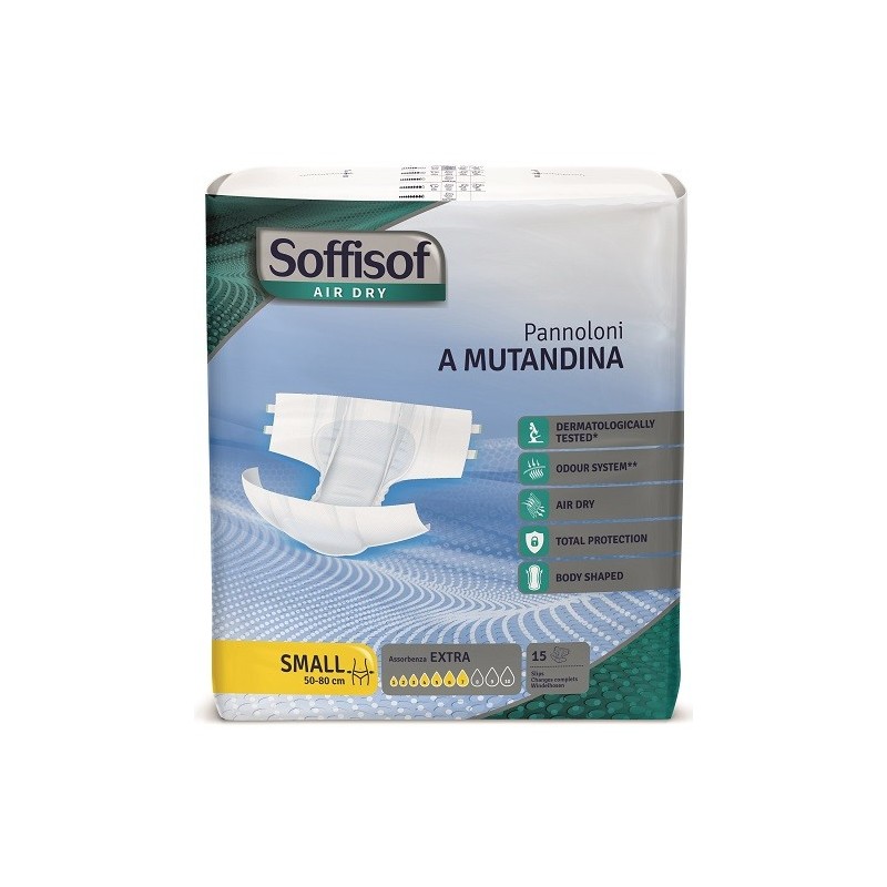 Pannolino mutandina air dry soffisof extra s 15 pezzi