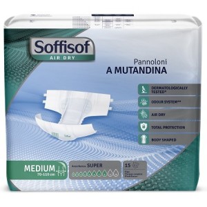 Pannolino mutandina air dry soffisof super m 15 pezzi