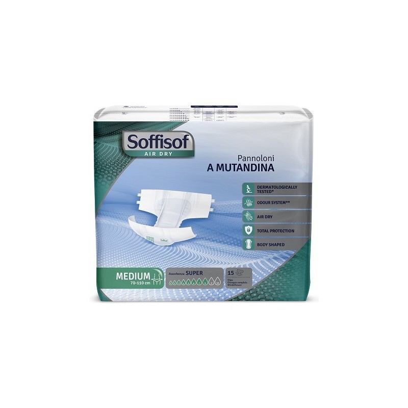 Pannolino mutandina air dry soffisof super m 15 pezzi