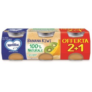 Mellin omogeneizzato banana kiwi 3 pezzi da 100 g