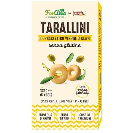 Foralle tarallini senza glutine olio extra vergine d'oliva 6bustine da 30 g