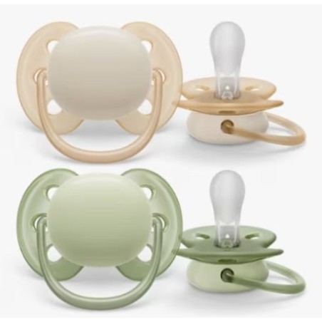Succhietto avent ultra soft 0-6m crema/verde