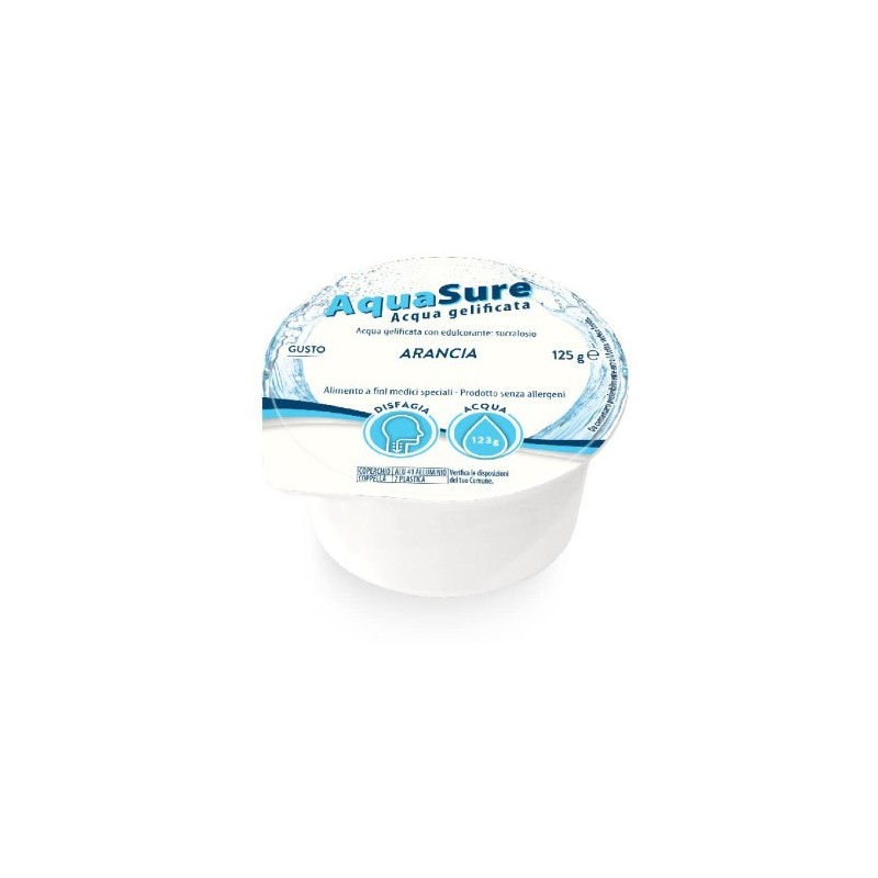 Aquasure acqua gelificata arancia edulcorata multipack 4 pezzi da 125 g