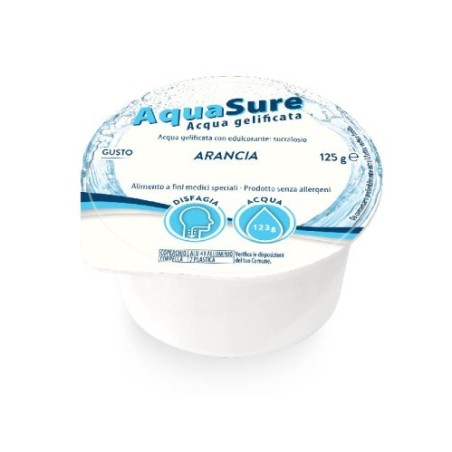 Aquasure acqua gelificata arancia edulcorata multipack 4 pezzi da 125 g