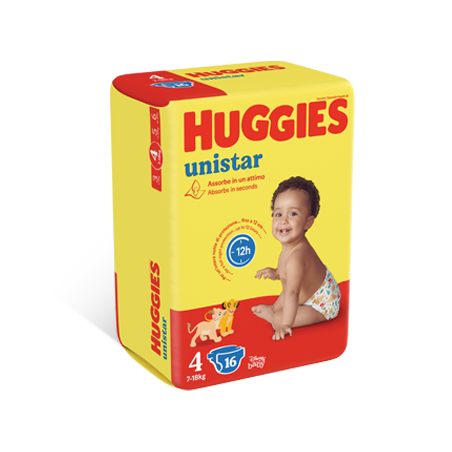 Huggies unistar base taglia 4 16 pezzi