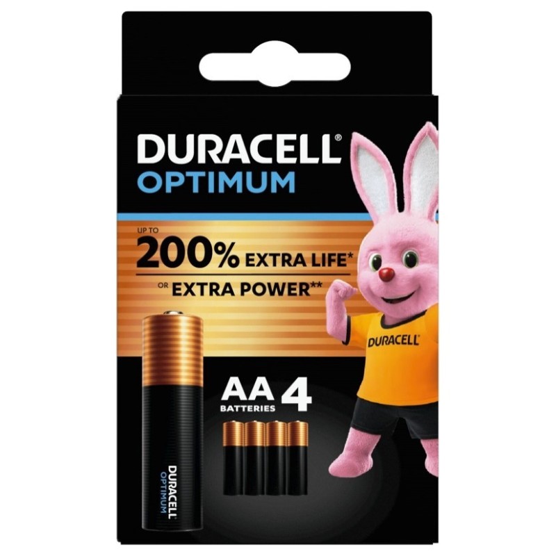 Duracell optimum aa b4 16 pezzi