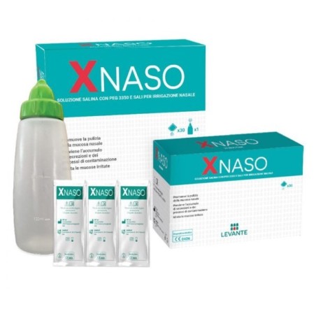 Soluzione salina con peg 3350 e sali per irrigazione nasalexnaso 30 bustine + 1 erogatore