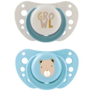 Chicco succhietti air azzurro silicone 2-6 mesi 2 pezzi