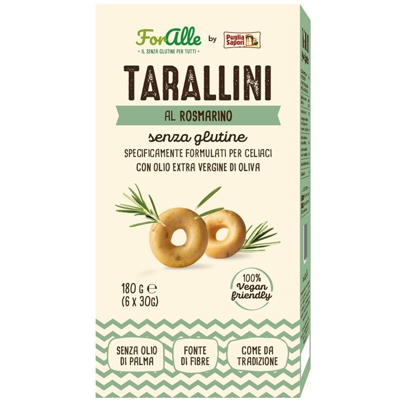 Foralle tarallini rosmarino 6 bustine x 30 g