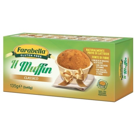 Farabella muffin classico 3 pezzi da 45 g