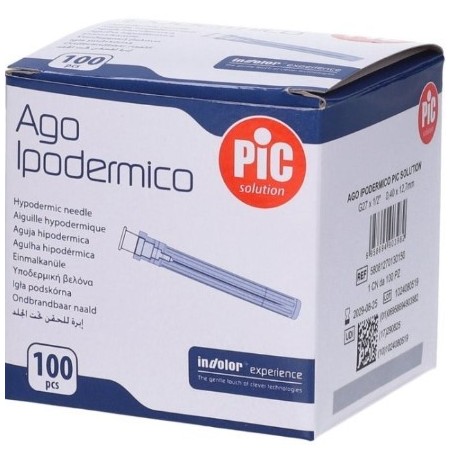 Ago ipodermico pic gauge 27 1/2 100 pezzi