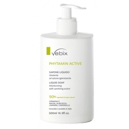 Vebix phytamin active sapone liquido idratante 500 ml