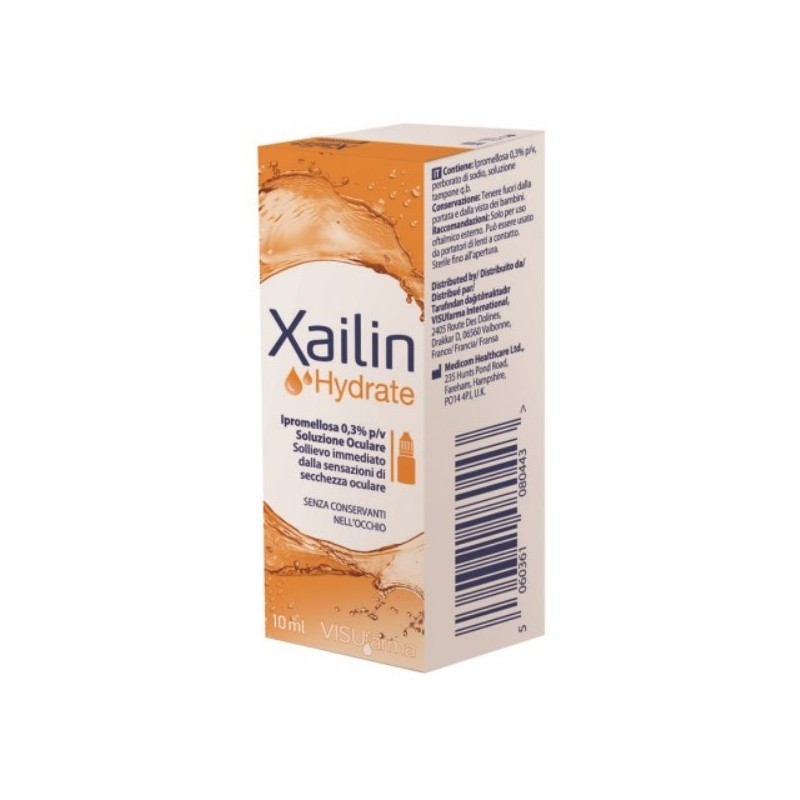 Soluzione oftalmica lubrificante xailin hydrate 10 ml