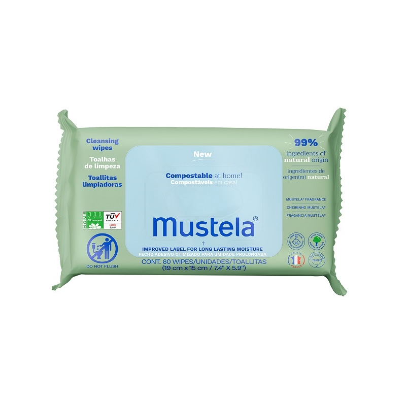 Mustela salviette compostabili profumate 60 pezzi