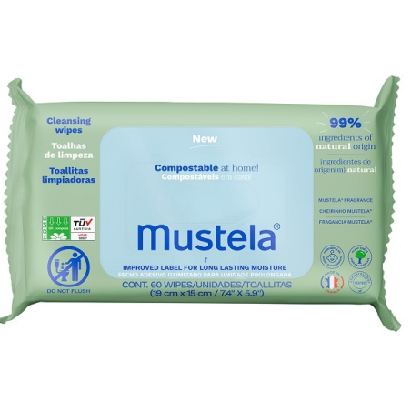 Mustela salviette compostabili profumate 60 pezzi