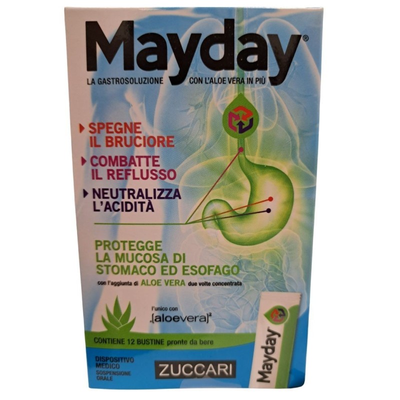 Mayday sospensione per uso orale alla menta 12 bustine 10 ml Mayday sospensione per uso orale alla menta 12 bustine 10 ml
