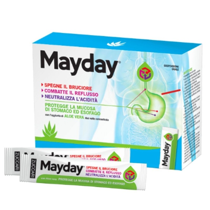 Mayday sospensione per uso orale alla menta 12 bustine 10 ml Mayday sospensione per uso orale alla menta 12 bustine 10 ml